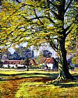 David Lloyd Glover english village painting